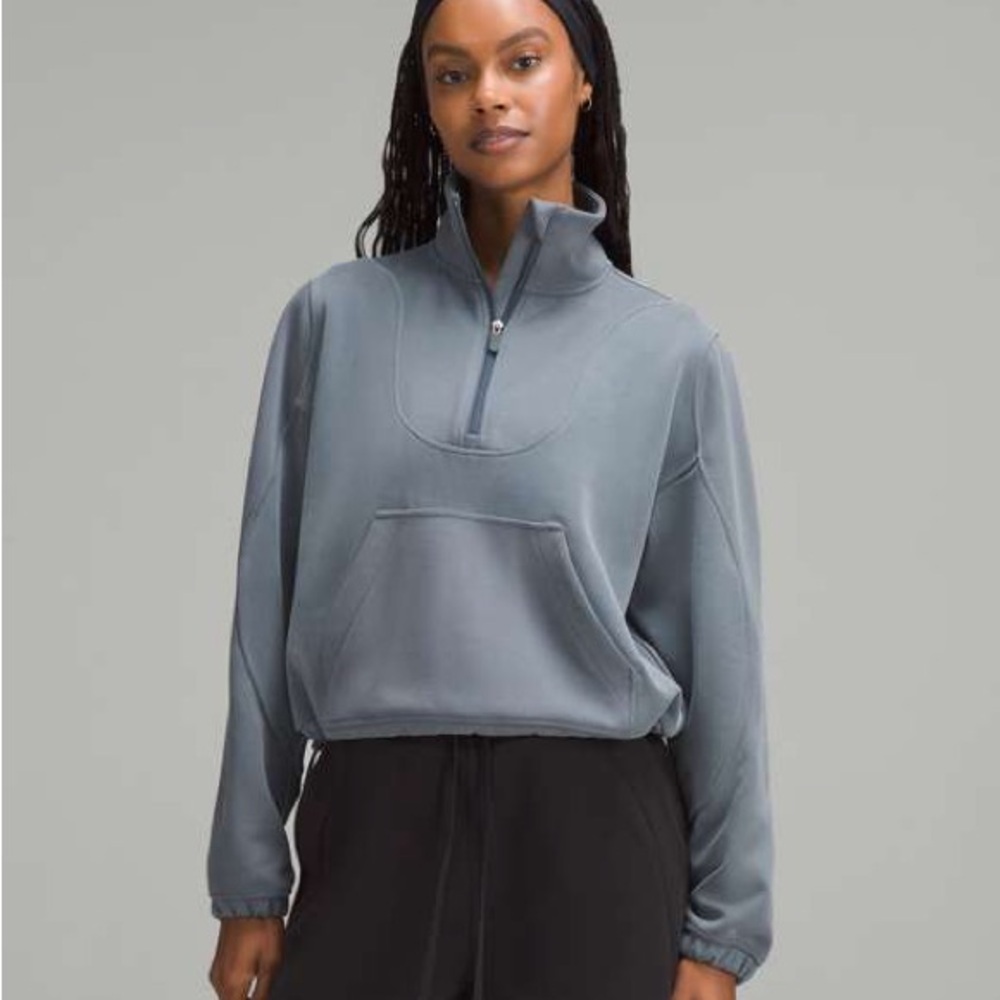 Lululemon Oil Grey Half Zip Zip Pullover softstreme 6